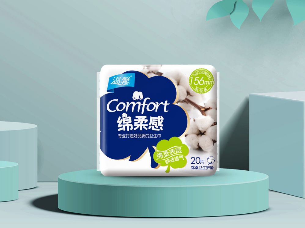 Soft and fluffy 156mm sanitary pad